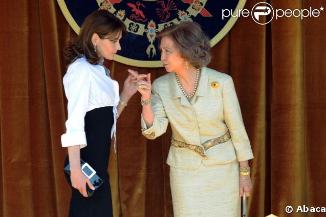 Carla Bruni et la reine Sofia à Madrid. 27/04/09