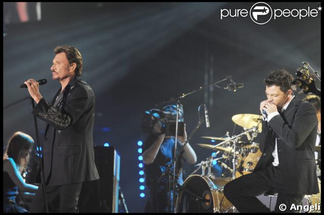 Johnny Hallyday et Christophe Maé 