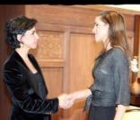 Rachida Dati et la reine Rania lors de son déplacement en Jordanie.
