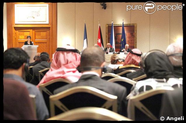 Rachida Dati à la conférence euro-arabe sur la formation judiciaire. Mai 2009, Jordanie.