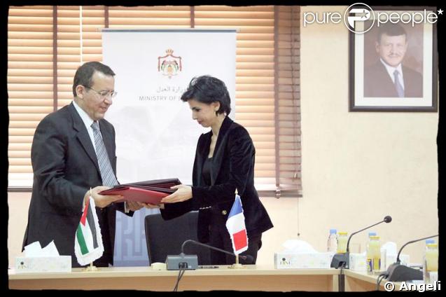 Rachida Dati à la conférence euro-arabe sur la formation judiciaire, en Jordanie. 