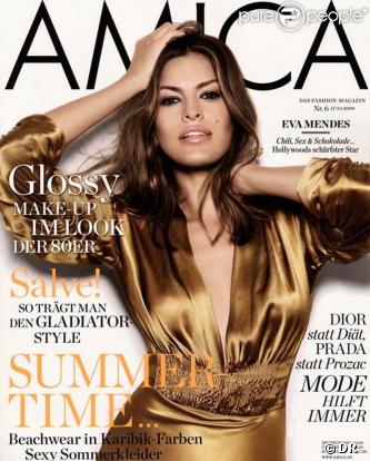 Eva Mendes en couverture du magazine allemand AMICA de Juin 2009