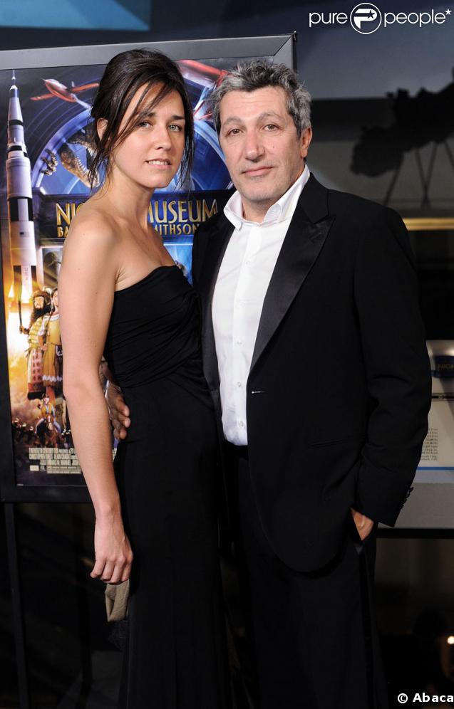 Alain Chabat et sa compagne pour la première de La Nuit au Musée 2 à Washington le 14 mai 2009