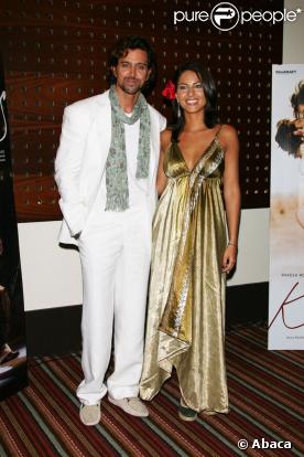 Hrithik Roshan et Barbara Mori lors du photocall pour la présentation du film Kites le 15 mai 2009