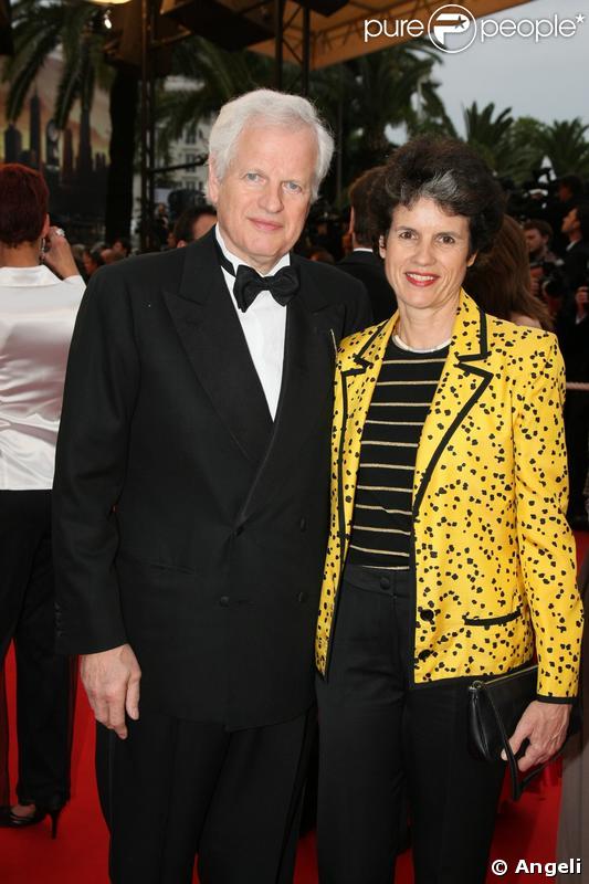 Bernard Fixot et sa femme Valéry-Anne Giscard d'Estaing ! Montée des marches pour le film Bright Star, le 15 mai 2009