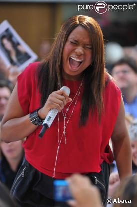 Jennifer Hudson se produit lors du  Today Show Concert Series, émission de NBC, à New York. 
