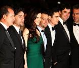  Rachel Weisz et l'équipe du film : Oscar Issac, Max Minghella, Alejandro amenabar arrivent à la projection d'Agora pendant le 62ème Festival de Cannes le 17 mai 2009  
