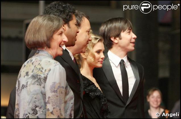 Lorna Raver, Dileep Rao, le réalisateur Sam Raimi, Alison Lohman et Justin Long pour la présentation du film Jusqu'en Enfer le 20 mai 2009 durant le 62e Festival de Cannes