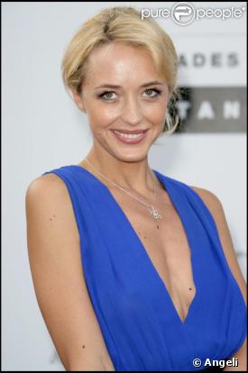 Hélène de Fougerolles hier soir au dîner de l'amfAR