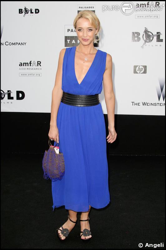 Hélène de Fougerolles hier soir au dîner de l'amfAR