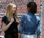 Leighton Meester et Minka Kelly sur le tournage du film The Roommate à Los Angeles