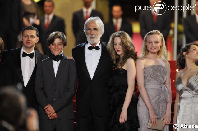 Michael Haneke et son équipe, à Cannes, en mai 2009 !