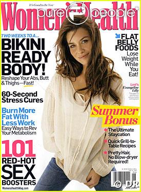 Evangeline Lilly en couverture du magazine Women's Health