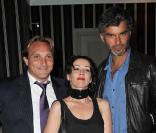 Didier Moinel Delalande, Béatrice Ardisson et François Vincentelli lors de la soirée de réouverture de l'Hôtel Mathurin à Paris le 26 mai 2009