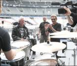 Johnny hier soir au Stade de France en pleine répétition