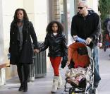 Mel B, ses filles Pheonix et Angel et son mari Stephen Belafonte 