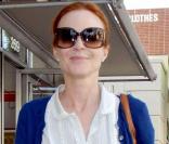 Marcia Cross quitte le Urth café à Beverly Hills