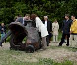 Mary et Frederik de Danemark à l'inauguration d'une exposition d'art à Aarhus, le 5 juin 2009