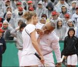 Steffi Graf et Mansour Bahrami jouent à Roland-Garros le 6 juin 2009
