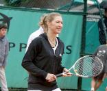 Steffi Graf et Andre Agassi jouent à Roland-Garros pour leurs associations le 6 juin 2009