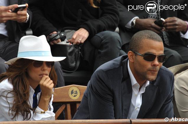 Tony Parker et  Eva Longoria à Roland-Garros  