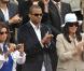 Le couple Tony Parker/Eva Longoria  et Isabelle Adjani, applaudissent la victoire de Federer  