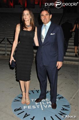 Stephanie Seymour et son futur ex-mari Peter Brant 