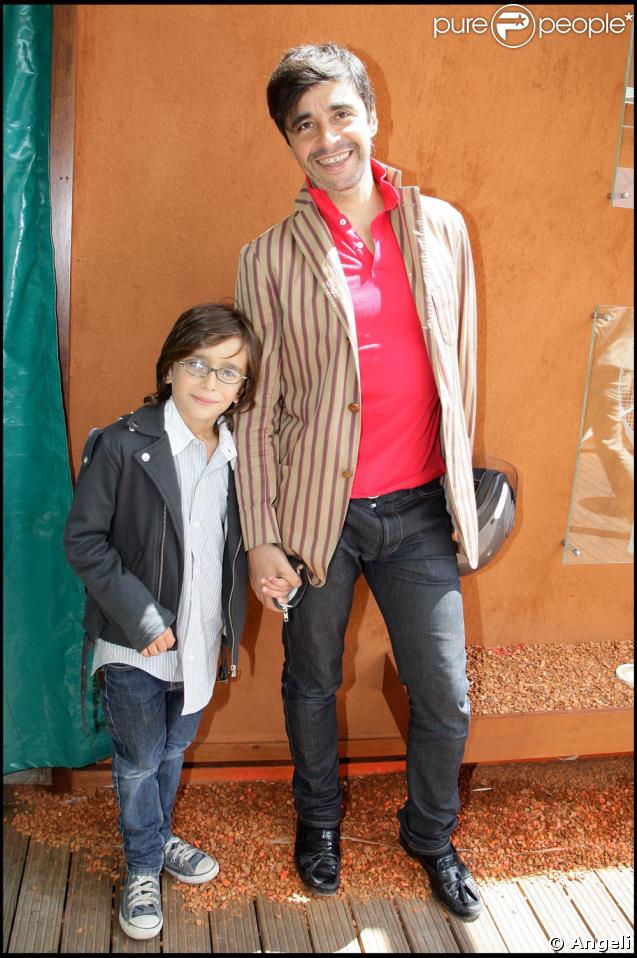 Ariel Wizman et son fils à Roland-Garros