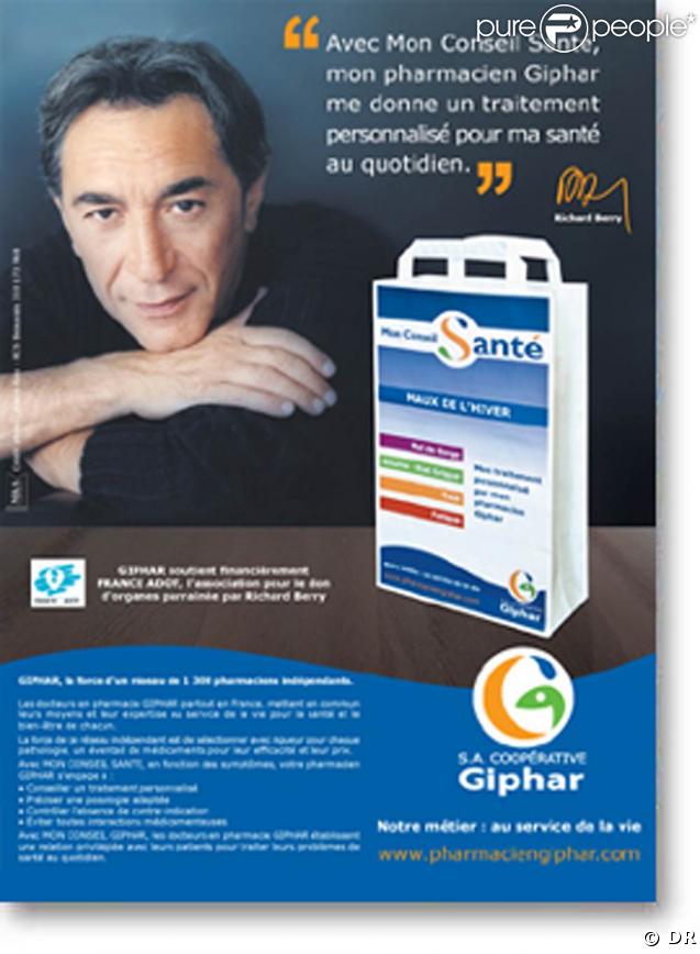 Richard Berry prête son image à l'enseigne pharmaceutique Giphar