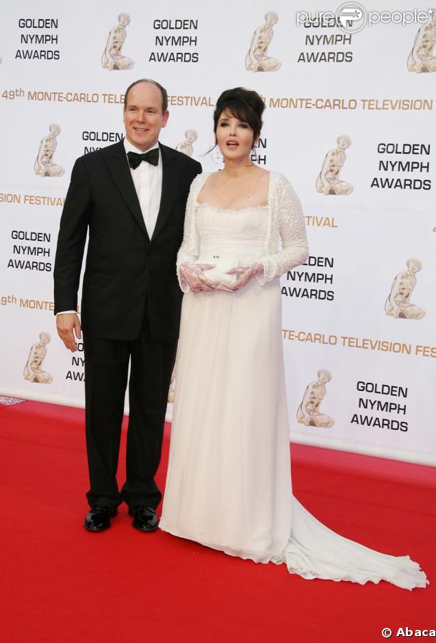 Isabelle Adjani et le Prince Albert au Festival de Monte-Carlo