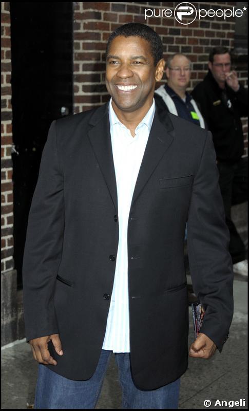 Denzel Washington au David Letterman Show à New-York le 11 juin 2009