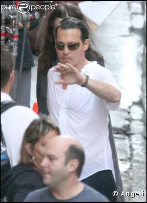 Johnny Depp sur le tournage de The Rum Diary, à Porto Rico