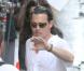 Johnny Depp sur le tournage de The Rum Diary, à Porto Rico
