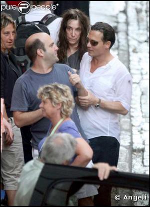 Johnny Depp sur le tournage de The Rum Diary, à Porto Rico