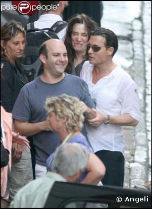 Johnny Depp sur le tournage de The Rum Diary, à Porto Rico