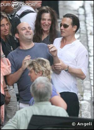 Johnny Depp sur le tournage de The Rum Diary, à Porto Rico