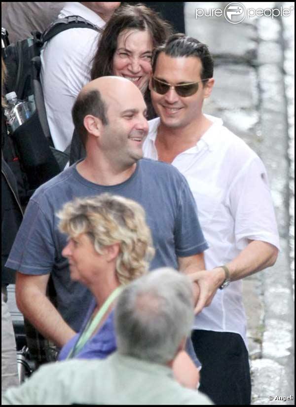 Johnny Depp sur le tournage de The Rum Diary, à Porto Rico