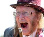 John McCririck à l'Ascot Racecourse. 16/06/09
