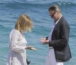 Jessica Lange et Sam Shepard à Savoca en Sicile le 17 juin 2009