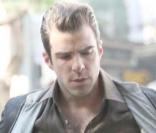 Zachary Quinto sur le tournage de Heroes, juin 2009