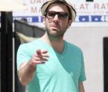 Zachary Quinto sur le tournage de Heroes, juin 2009