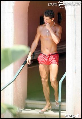 Christiano Ronaldo dans son hôtel à Beverly Hills le 16 juin 2009
