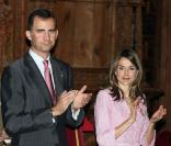 Felipe et Letizia d'Espagne à Teruel le 23 juin 2009 pour une remise de prix culturels
