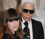 Keira Knightley et Karl Lagerfeld 