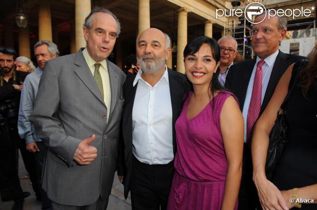 Frédéric Mitterand, Gérard Jugnot, Saida Jawad à la soirée organisée par le ministère de la Culture hier soir