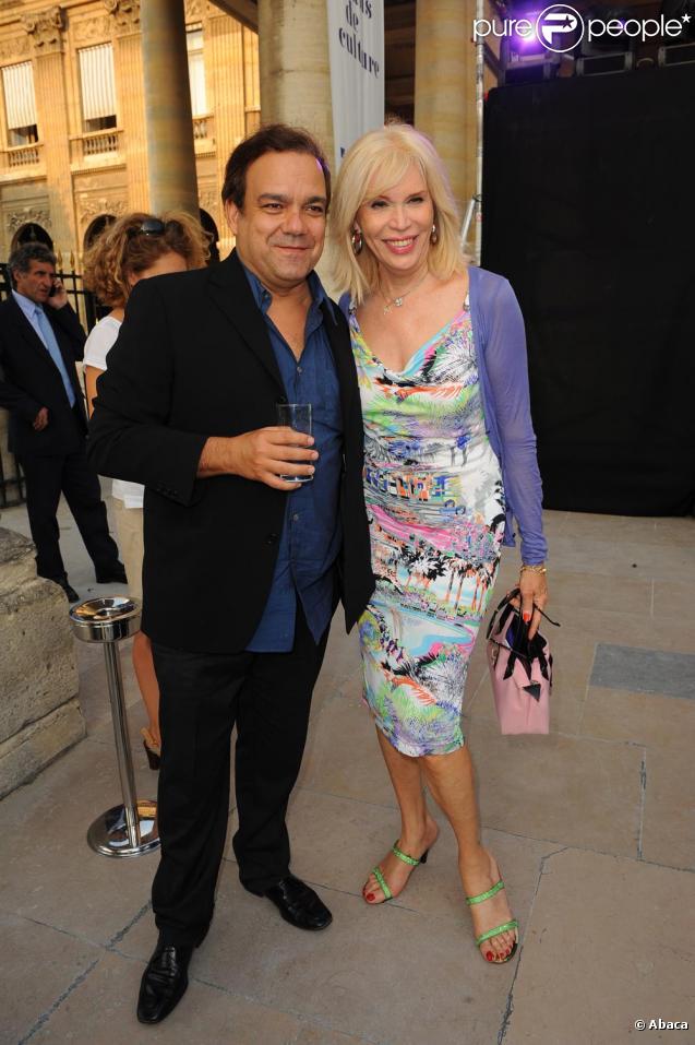 Didier Bourdon et Amanda Lear à la soirée organisée par le ministère de la Culture hier soir