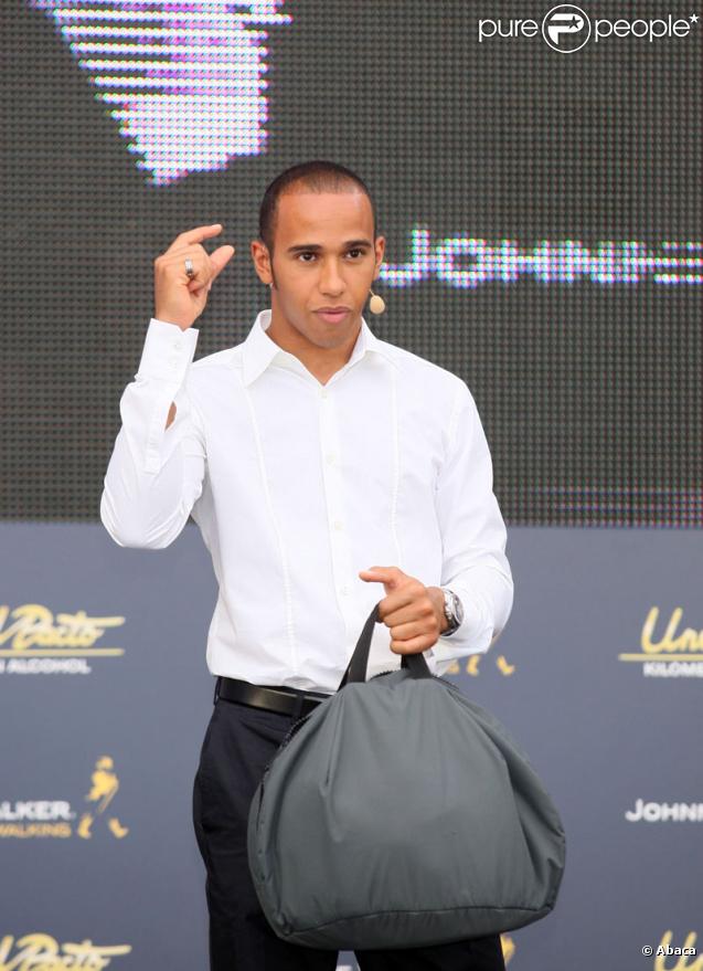 Lewis Hamilton lors de la campagne des 
