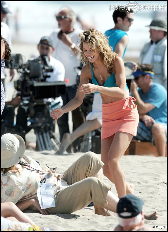 AnnaLynne McCord sur le tournage de Beverly Hills 90210