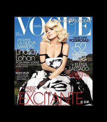 Lindsay Lohan en couverture du Vogue Espagne d'août 2009