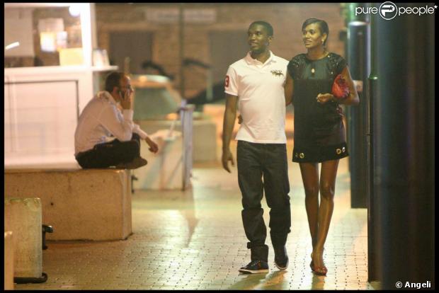 Samuel Eto'o et son épouse Georgette à Saint-Tropez, le 21 juillet 2009